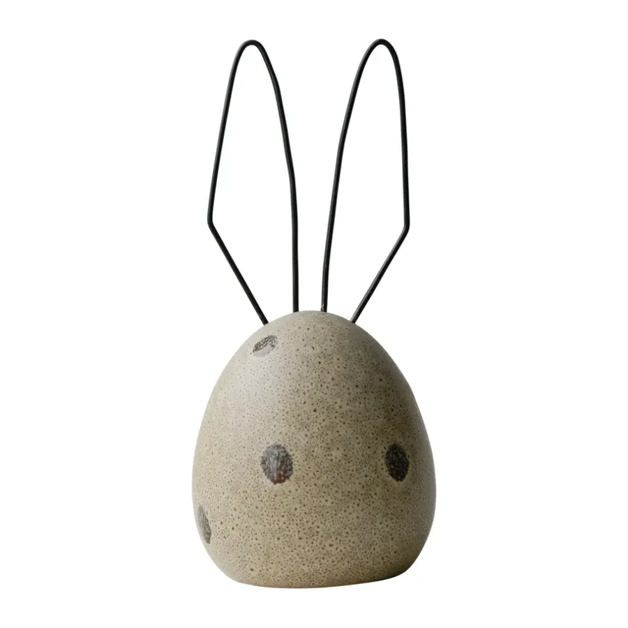 DBKD Haas paasdecoratie H18 cm, Beige dot< Paasdecoratie