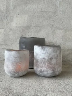 Olsson & Jensen Halde waxinelichtjeshouder 8 cm, Grijs< Kaarsenhouders & Kaarsenborden