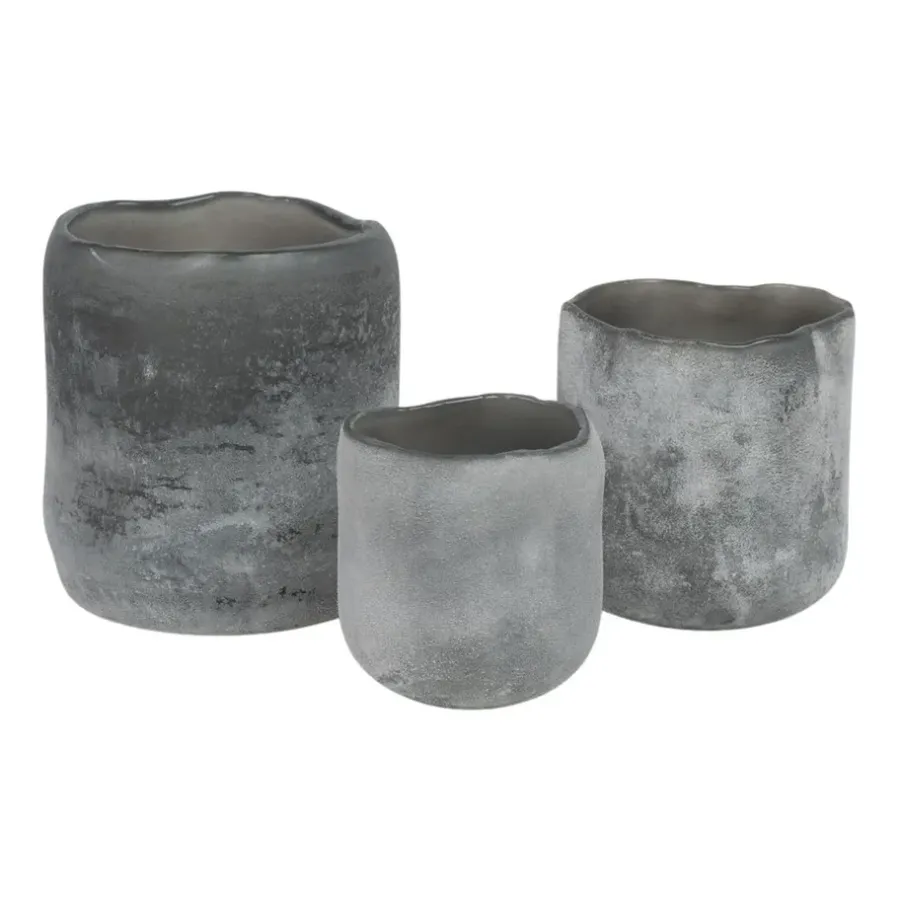Olsson & Jensen Halde waxinelichtjeshouder 10 cm, Grijs< Kaarsenhouders & Kaarsenborden