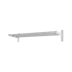 Scherlin Hallhylla 12 kapstok, Staal/wit-witgelakt aluminium< Garderobehaken & Hoedenplanken