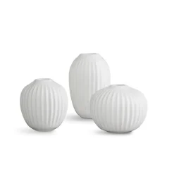 Kähler Hammershøi miniatuurvaas 3-delig, wit< Vazen