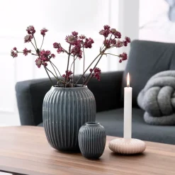 Kähler Hammershøi vaas middel, anthracite (grijs)< Vazen