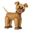 Spring Copenhagen Happy decoratie hond, Eikenhout< Houten Beelden