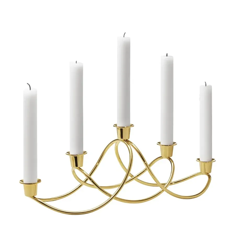 Georg Jensen Harmony kandelaar, verguld< Kandelaars