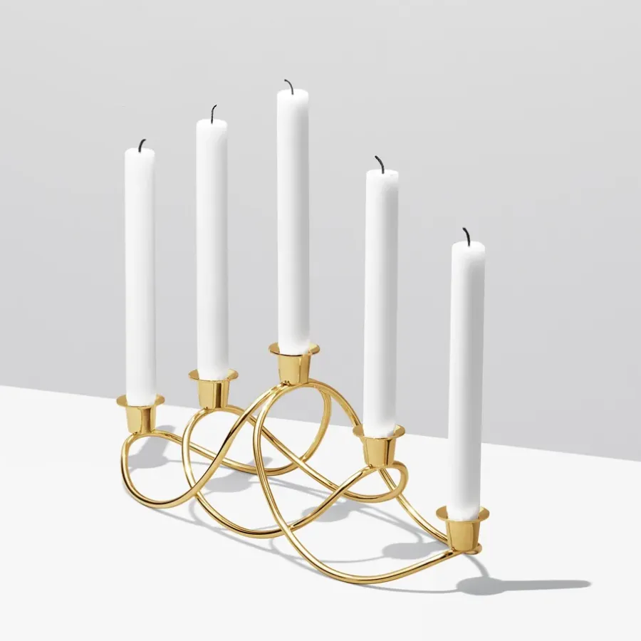 Georg Jensen Harmony kandelaar, verguld< Kandelaars