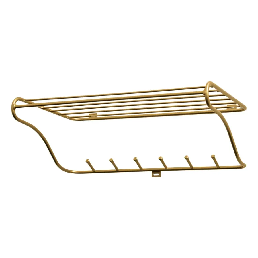 Maze Hat Rack hoedenplank, messing< Garderobehaken & Hoedenplanken