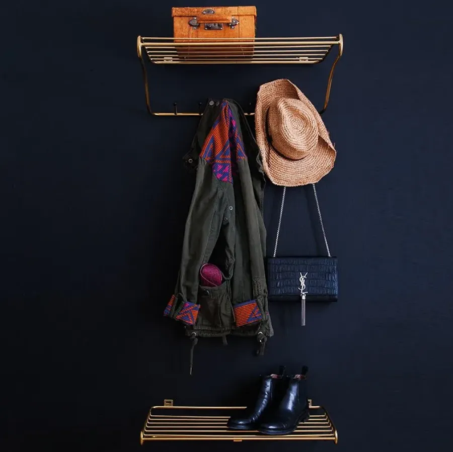 Maze Hat Rack hoedenplank, messing< Garderobehaken & Hoedenplanken