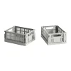 HAY Colour Crate Mini 2-pack 13x17 cm, Light grey< Opbergmanden