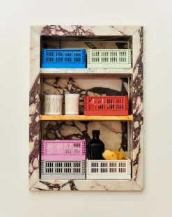 HAY Colour Crate Mini 2-pack 13x17 cm, Dusty rose< Opbergmanden