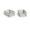 HAY Colour Crate Mini 2-pack 13x17 cm, Grey< Opbergmanden
