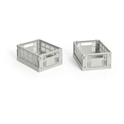 HAY Colour Crate Mini 2-pack 13x17 cm, Grey< Opbergmanden