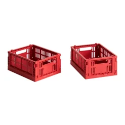 HAY Colour Crate Mini 2-pack 13x17 cm, Red< Opbergmanden