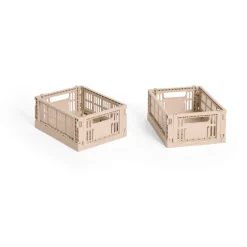 HAY Colour Crate Mini 2-pack 13x17 cm, Powder< Opbergmanden