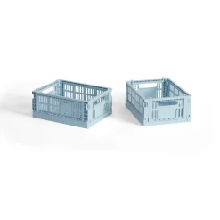 HAY Colour Crate Mini 2-pack 13x17 cm, Soft blue< Opbergmanden