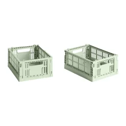 HAY Colour Crate Mini 2-pack 13x17 cm, Mint< Opbergmanden