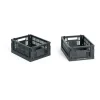 HAY Colour Crate Mini 2-pack 13x17 cm, Charcoal< Opbergmanden
