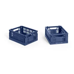 HAY Colour Crate Mini 2-pack 13x17 cm, Dark blue< Opbergmanden