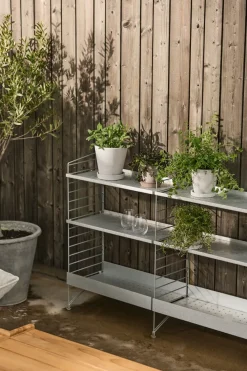 HAY Flowerpot with saucer pot L 17.5 cm, Grijs< Bloempotten