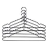 HAY kledinghanger 5-pack, Zwart< Kapstokken & Hangrekken|Haken & Hangers