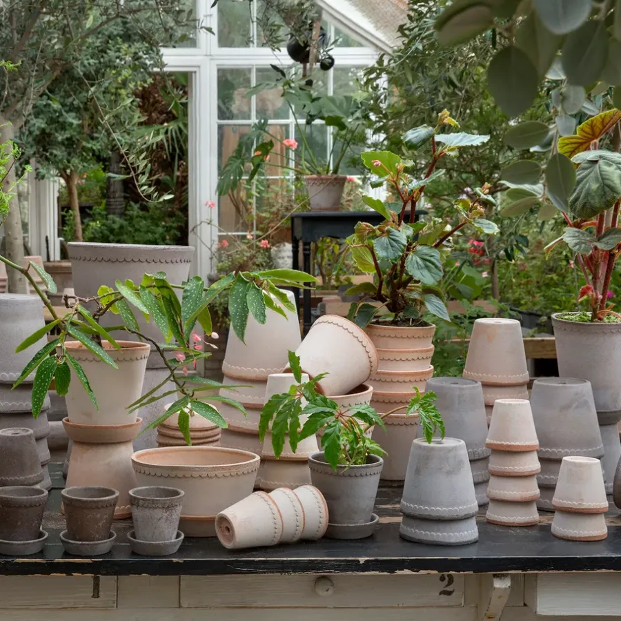 Bergs Potter Helena pot Ø16 cm, Grijs< Bloempotten