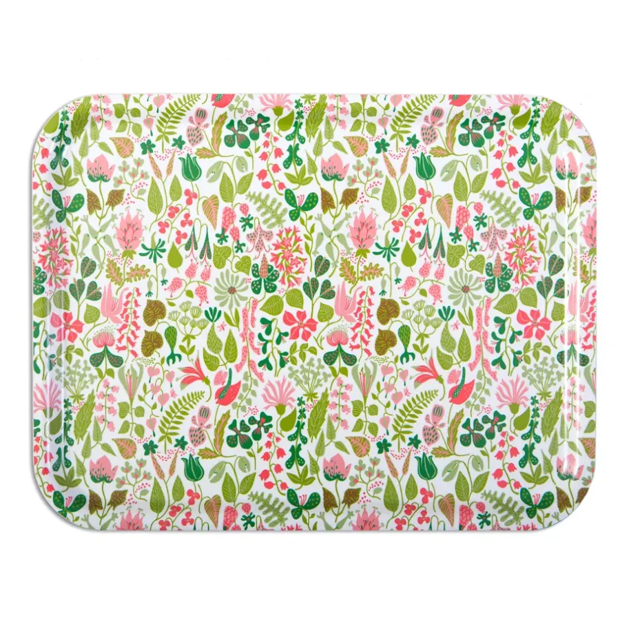 Opto Design Herbarium dienblad roze, 36 x 28 cm.< Decoratieve Accessoires|Decoratieve Dienbladen