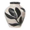 Broste Copenhagen Herbert vaas 30 cm, Black-rainy day green< Vazen