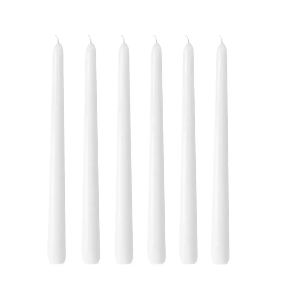 Hilke Collection Herrgårdsljus kaarsen 30 cm 6-pack, Wit glans< Kaarsen