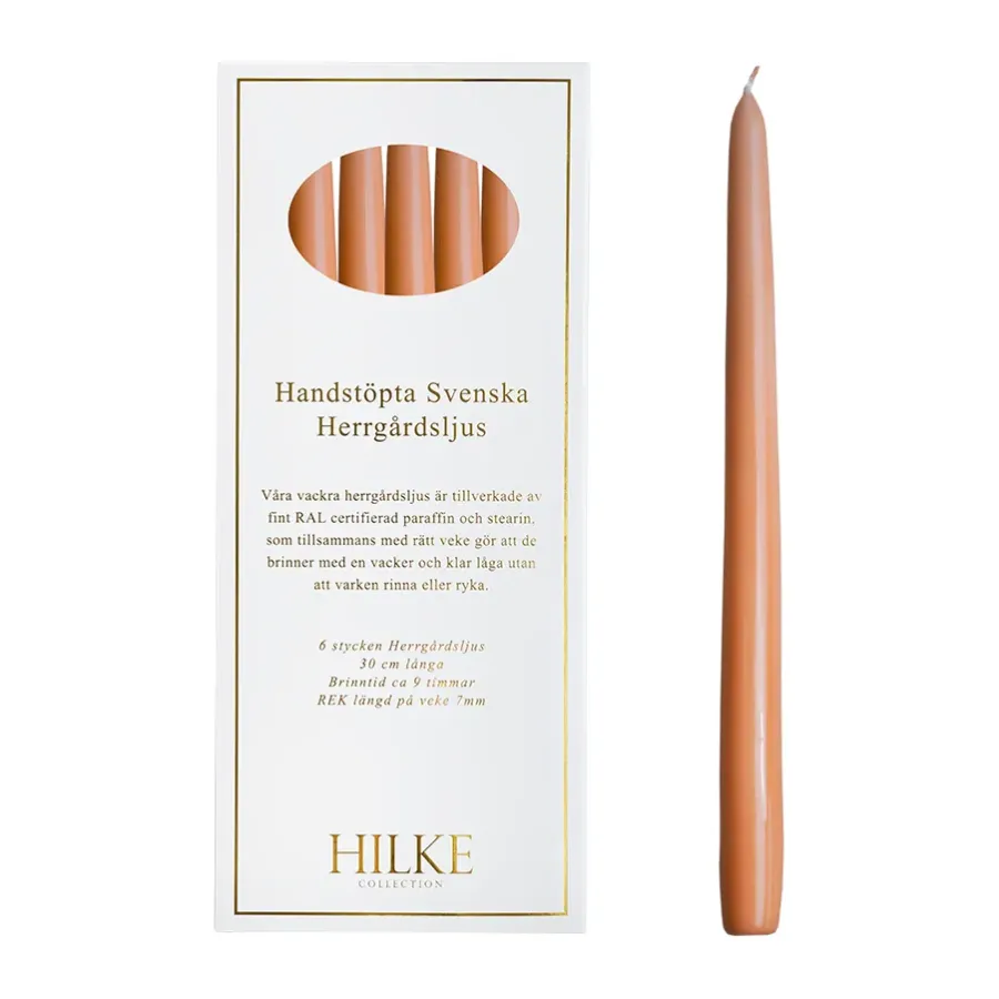 Hilke Collection Herrgårdsljus kaarsen 30 cm 6-pack, Abrikoos< Kaarsen