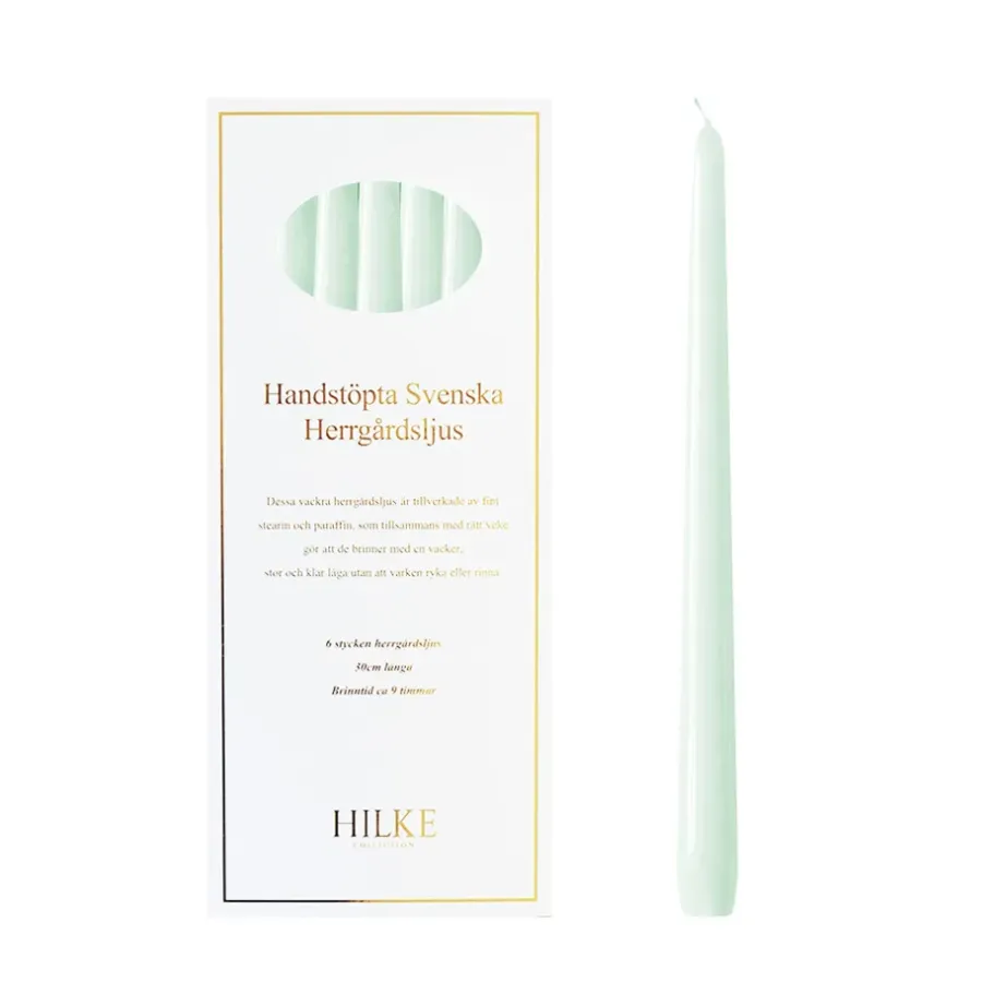 Hilke Collection Herrgårdsljus kaarsen 30 cm 6-pack, Eucalyptus< Kaarsen