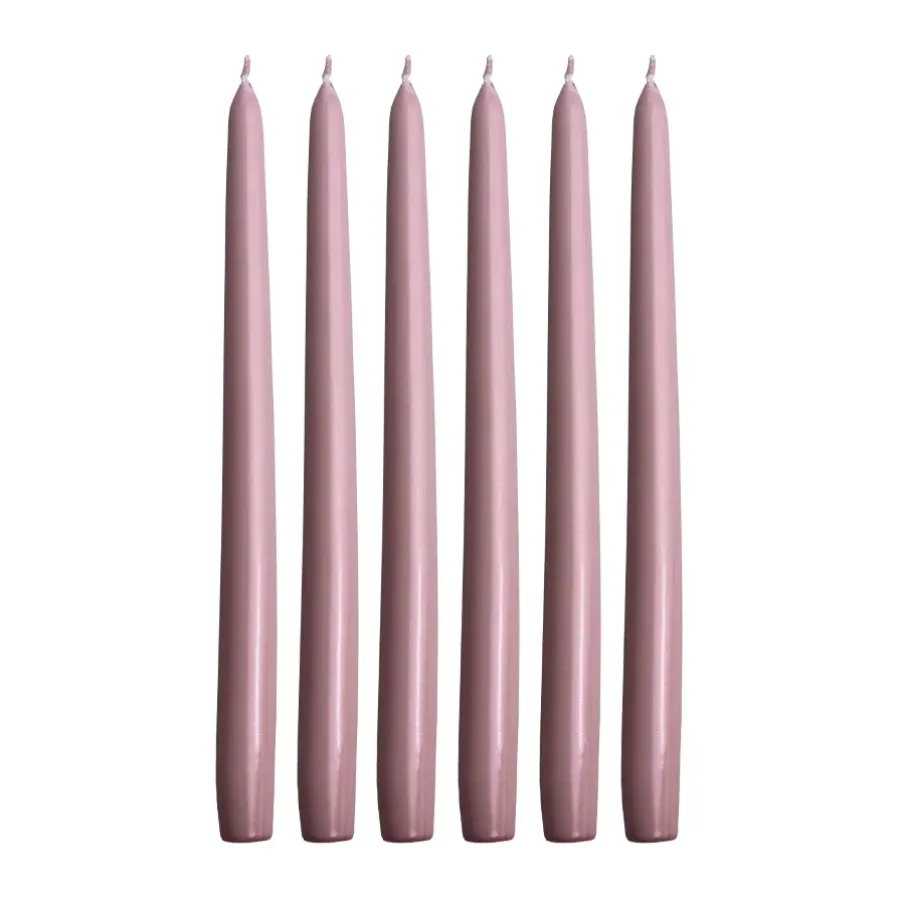 Hilke Collection Herrgårdsljus kaarsen 30 cm 6-pack, Roze Metallic< Kaarsen