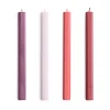 HAY Hexagon Candle kaarsen mix 4-pack, Reds-bordeaux< Kaarsen