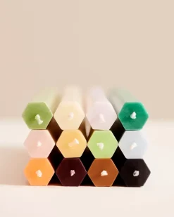HAY Hexagon Candle kaarsen mix 4-pack, Pastel< Kaarsen