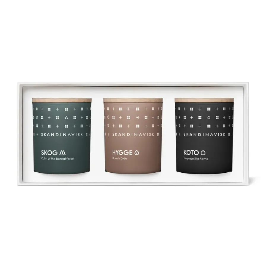 Skandinavisk Hibernation geurkaars geschenkset mini, 3-delig< Geurkaarsen & Aroma Diffusers