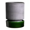 Bergs Potter Hoff pot, Ø18 cm, Raw Grey-Emerald Green< Bloempotten