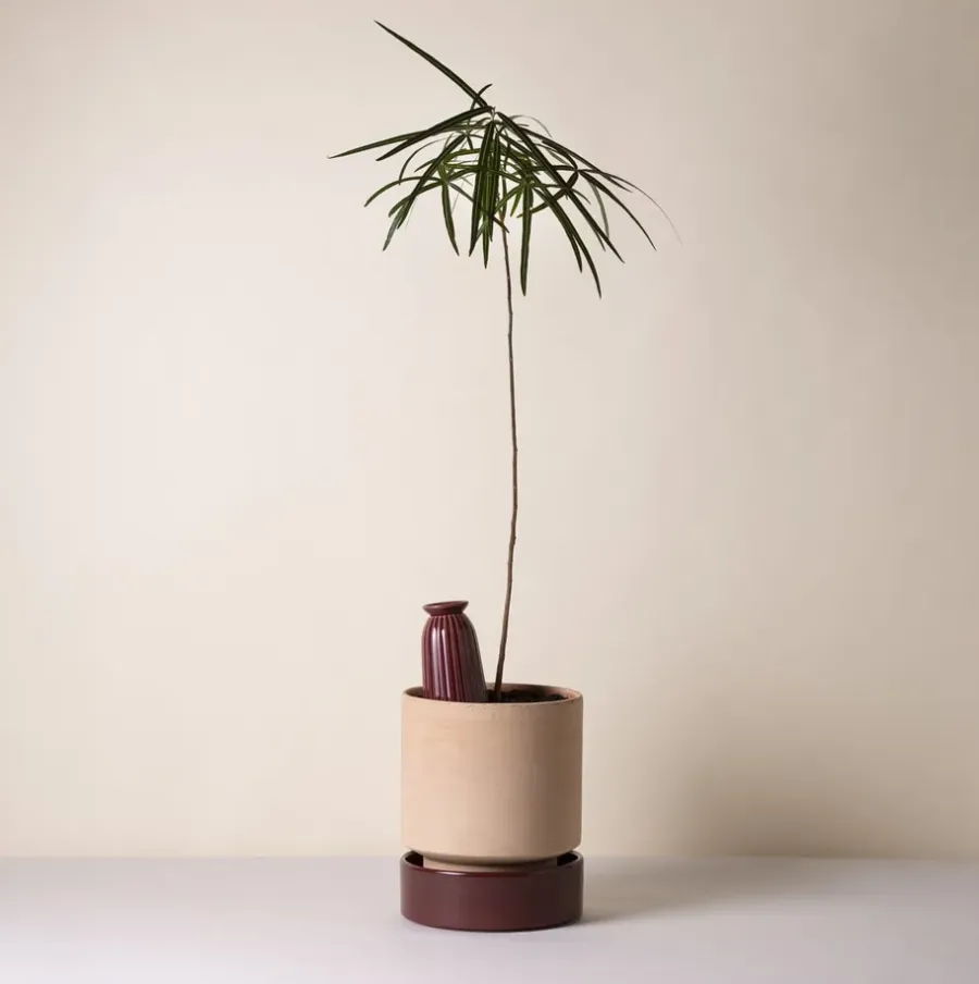 Bergs Potter Hoff pot, Ø18 cm, Raw Rosa-Deep Burgundy< Bloempotten