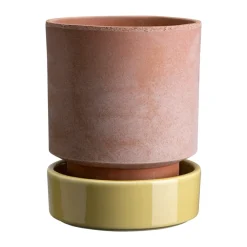 Bergs Potter Hoff pot, Ø14 cm, Raw Rosa-Pale Yellow< Bloempotten