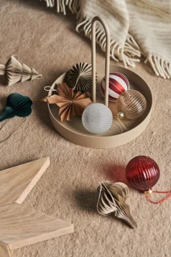 Scandi Living Holiday kerstballen 6-pack, White< Kerstdecoraties