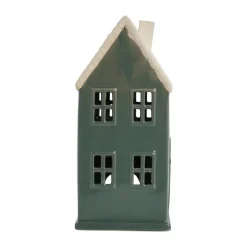 Lene Bjerre Hollia decoratiehuisje 29 cm, Dark green< Kerstdecoraties