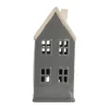 Lene Bjerre Hollia decoratiehuisje 29 cm, Dark grey< Kerstdecoraties