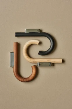 Gejst Hook haak 19 cm, Eikenhout-chroom< Haken & Hangers