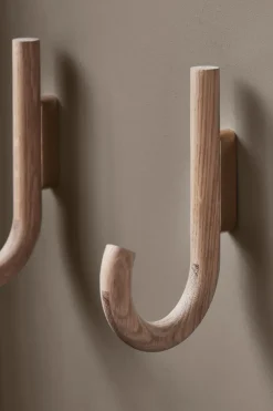 Gejst Hook haak 19 cm, Eikenhout-messing< Haken & Hangers