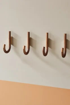 Gejst Hook haak 19 cm, Walnoot-messing< Haken & Hangers