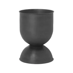 Ferm Living Hourglass pot klein Ø30 cm, Zwart-donkergrijs< Bloempotten