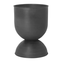 Ferm Living Hourglass pot medium Ø40 cm, Zwart-donkergrijs< Bloempotten