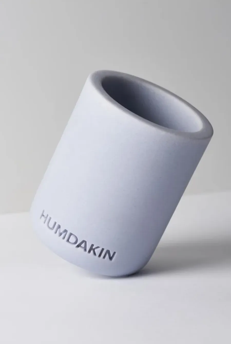 Humdakin tandenborstelhouder licht zandsteen, Blue glass< Tandenborstelhouders