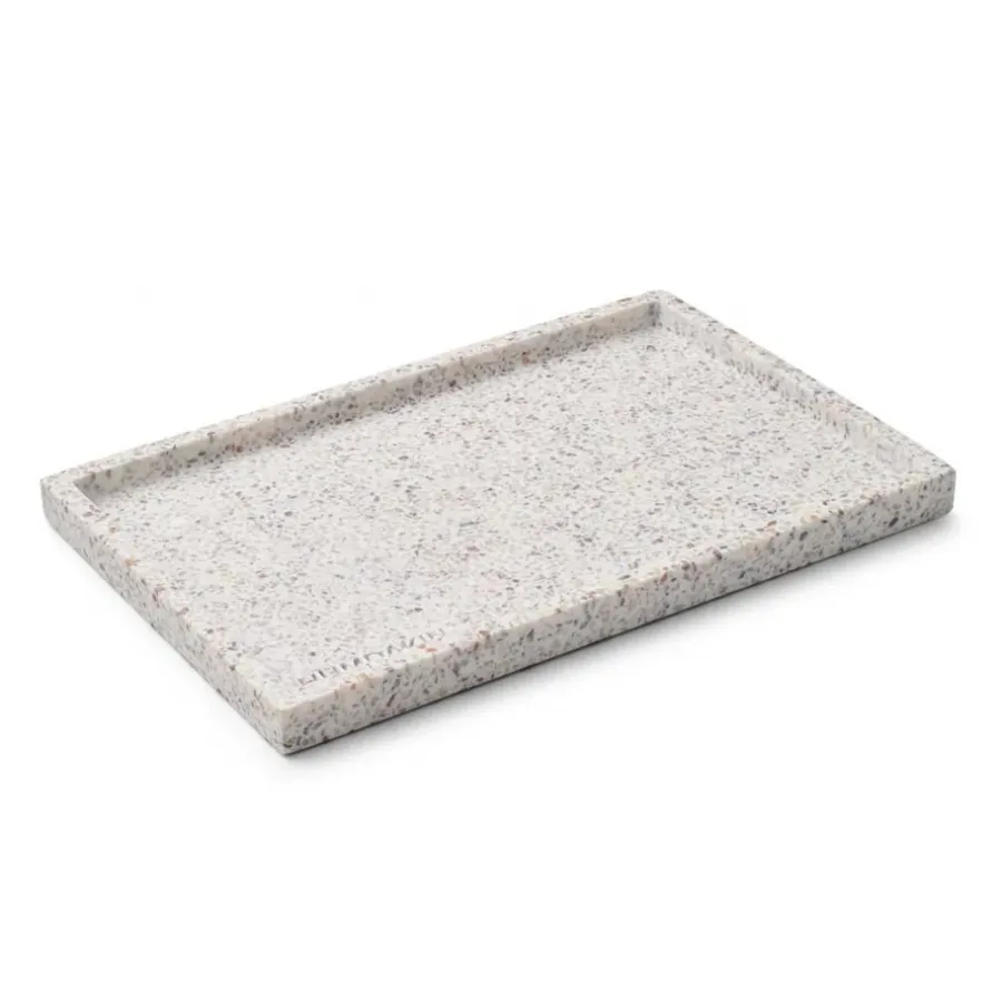 Humdakin Terrazzo presenteerschaaltje 30x20 cm, White-brown< Decoratieve Accessoires|Decoratieve Dienbladen