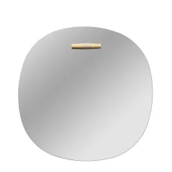 FDB Møbler I4 Birksø wandspiegel, Oak nature lacquered Ø50 cm< Wandspiegels