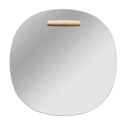 FDB Møbler I4 Birksø wandspiegel, Oak nature lacquered Ø70 cm< Wandspiegels
