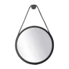 FDB Møbler I3 Mossø wandspiegel, Oak black painted Ø40 cm< Wandspiegels