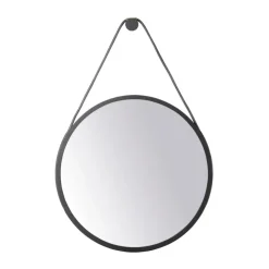 FDB Møbler I3 Mossø wandspiegel, Oak black painted Ø60 cm< Wandspiegels